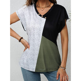StyleCast Women Colourblocked V-Neck Top