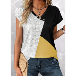 StyleCast Women Colourblocked V-Neck Top