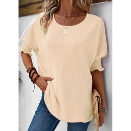 Textured Puff Sleeves Top