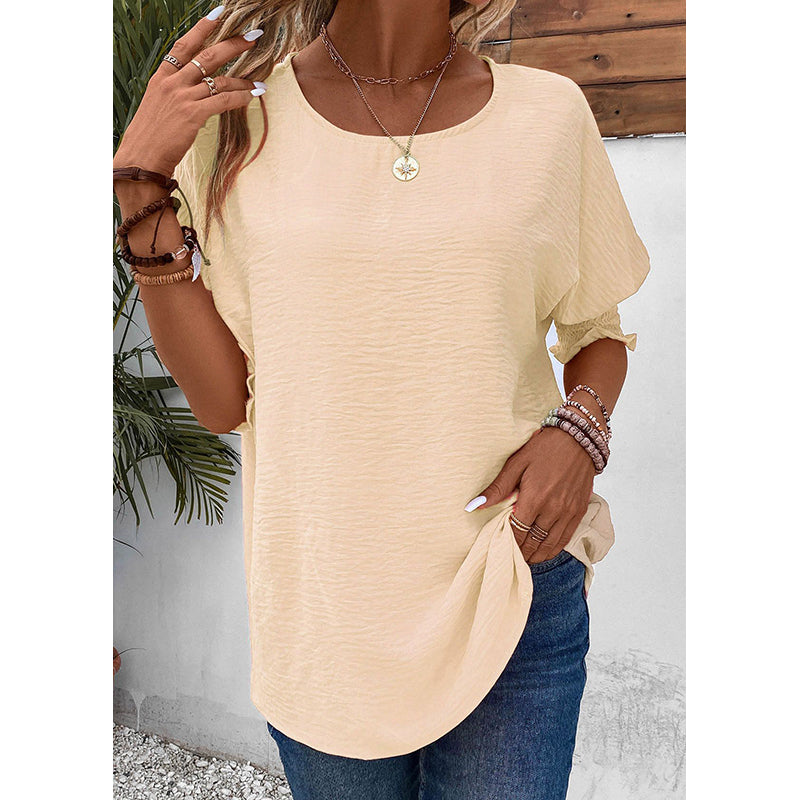 Textured Puff Sleeves Top