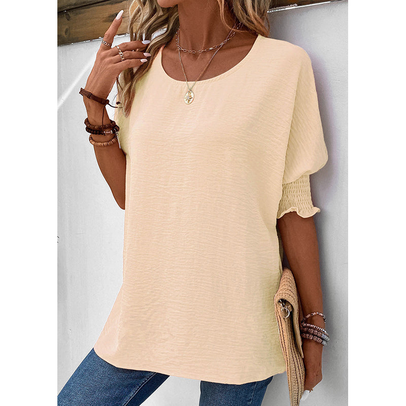 Textured Puff Sleeves Top
