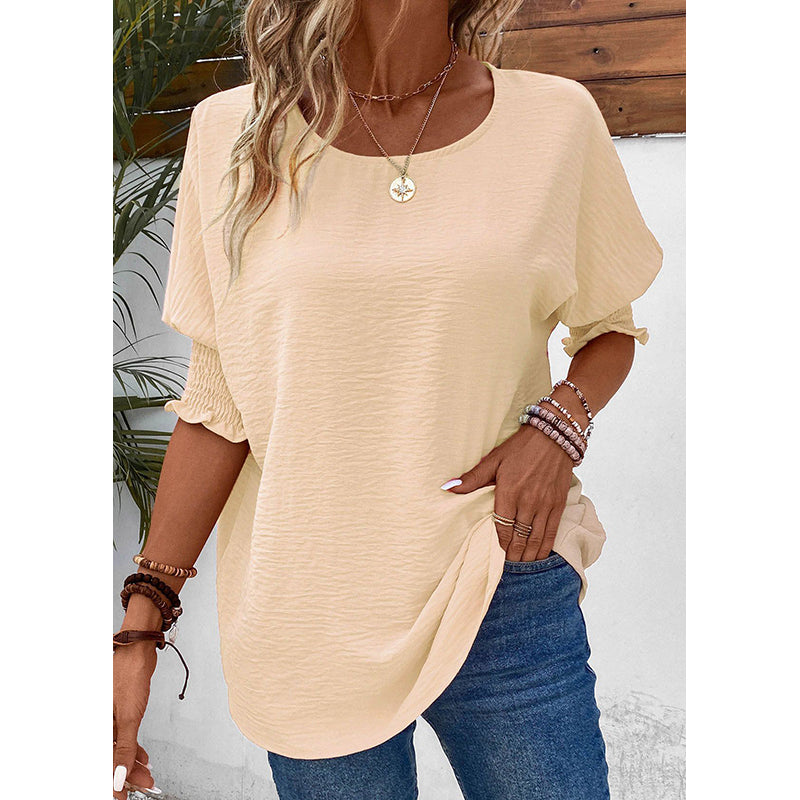 Textured Puff Sleeves Top