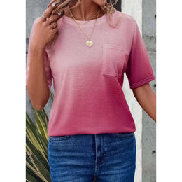 Women Tie and Dye Round Neck Top