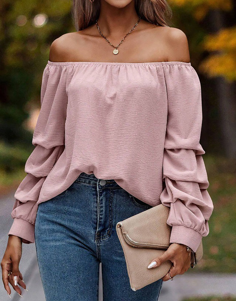 Women Solid Off-Shoulder Top