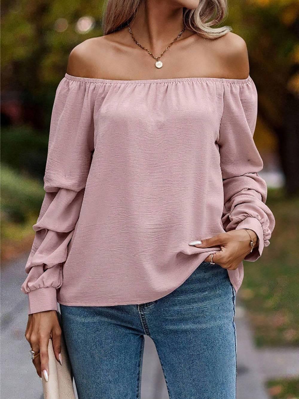 Women Solid Off-Shoulder Top
