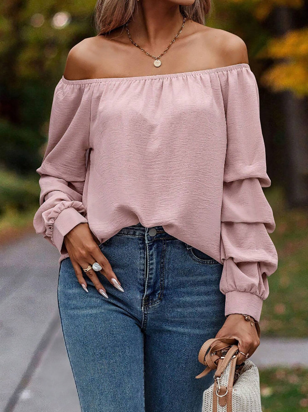 Women Solid Off-Shoulder Top