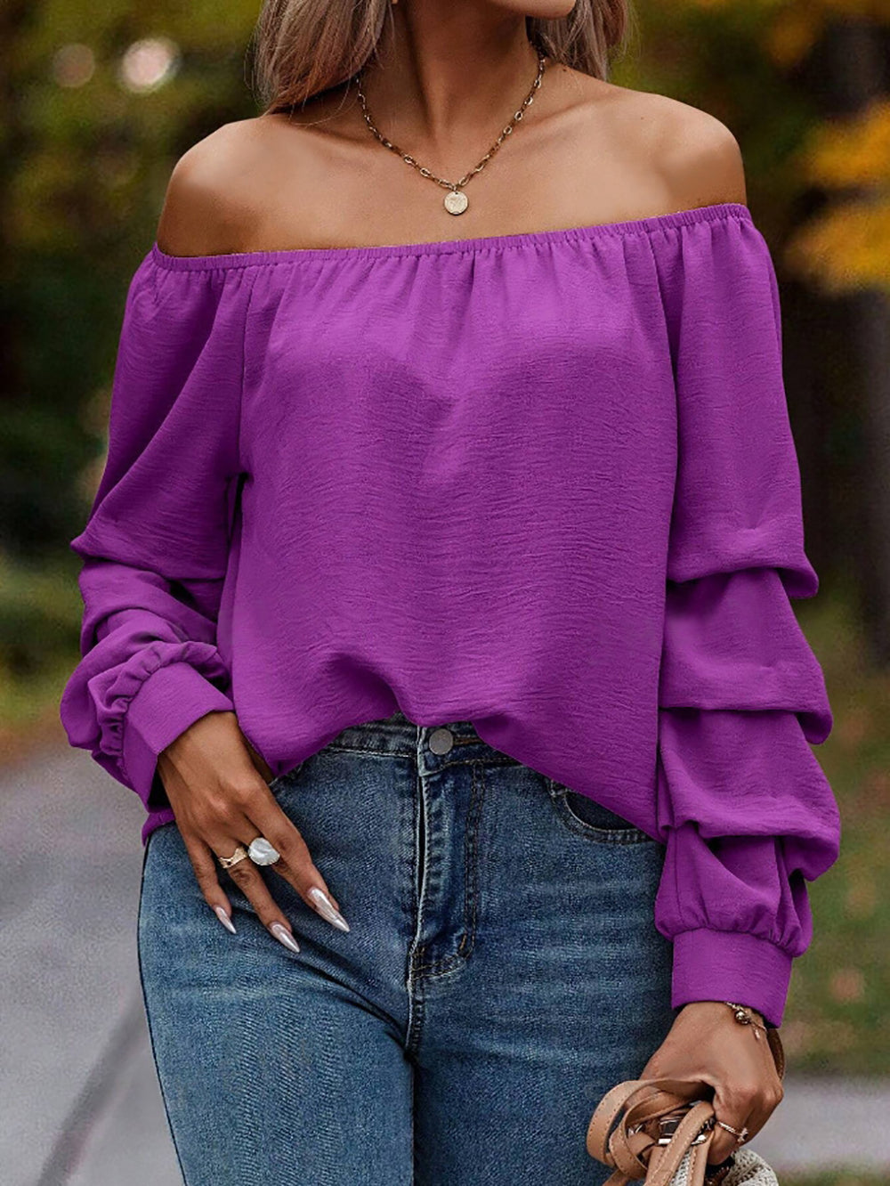 Women Solid Off-Shoulder Top