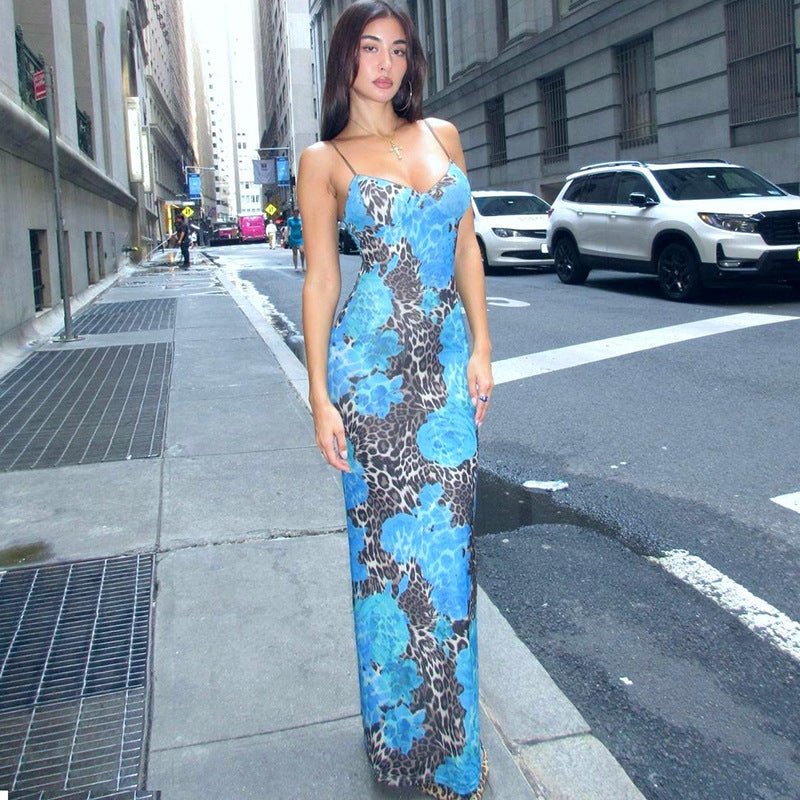 Print Bodycon Maxi Dress
