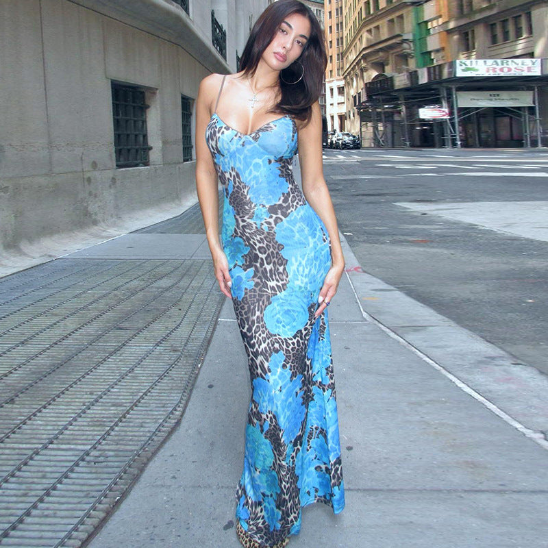 Print Bodycon Maxi Dress
