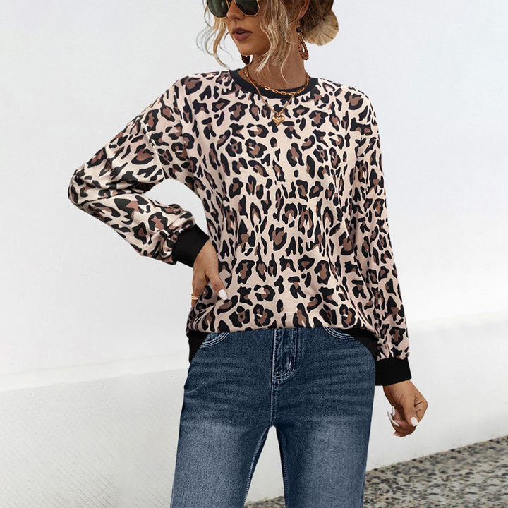 Women Animal Printed Round Neck Sweatshirt