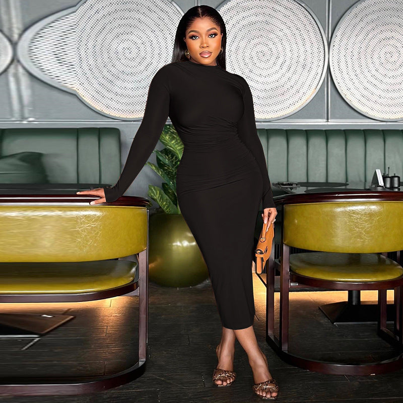 Black Bodycon Midi Dress