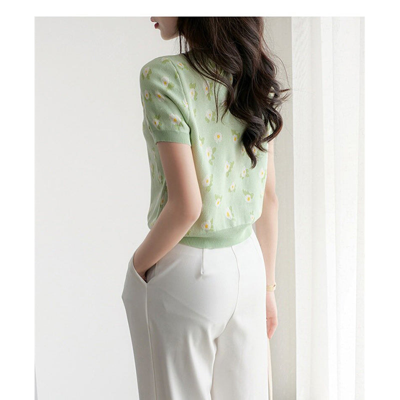 Floral Printed Round Neck Top
