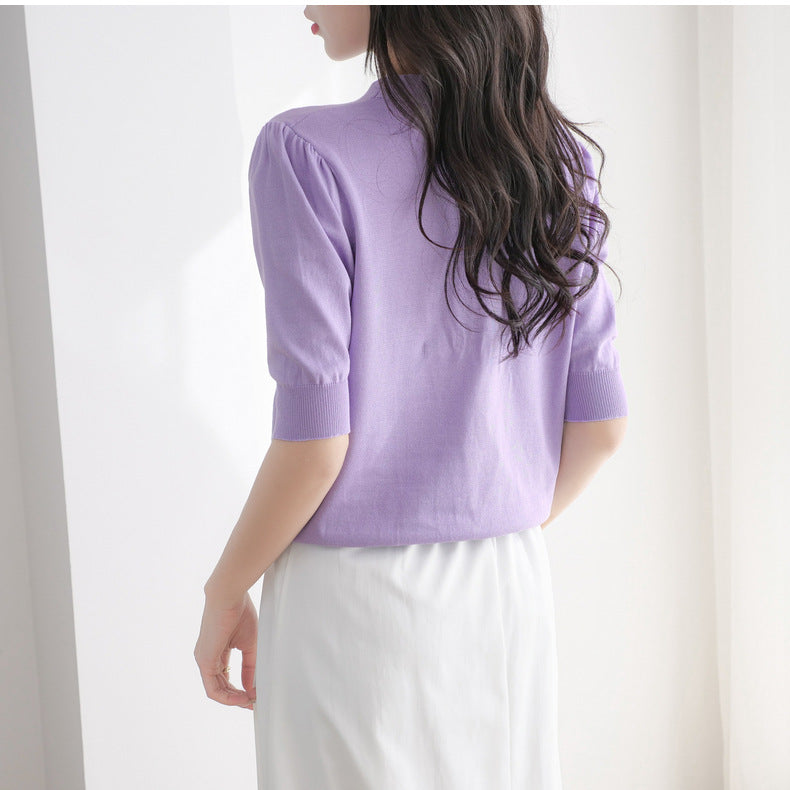 V-Neck Short Sleeves Casual Top