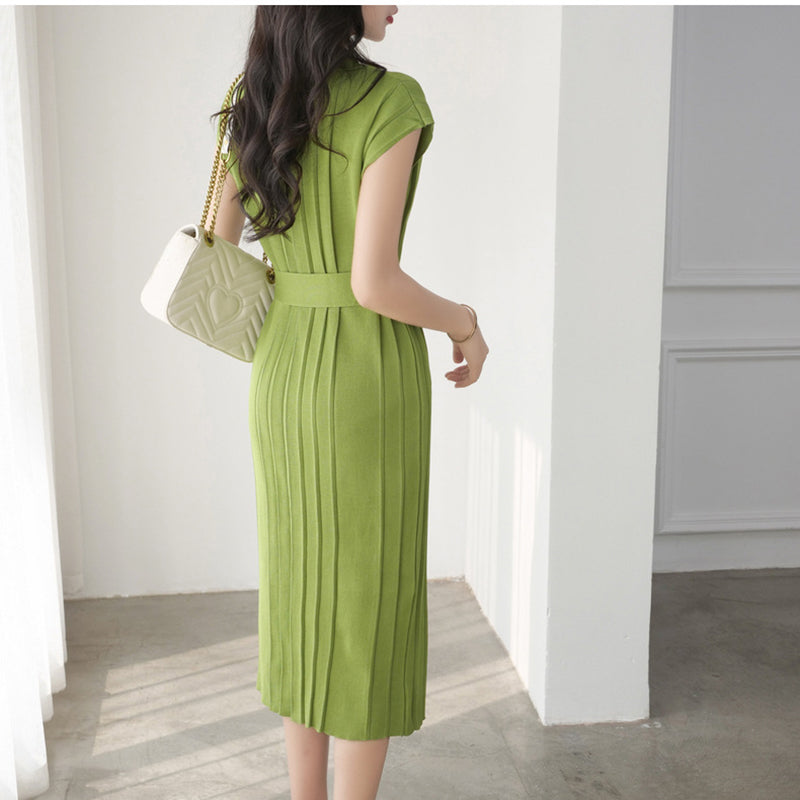 White Shirt Collar Maxi Shirt Dress