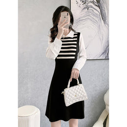 Women Striped Fit & Flare Dress