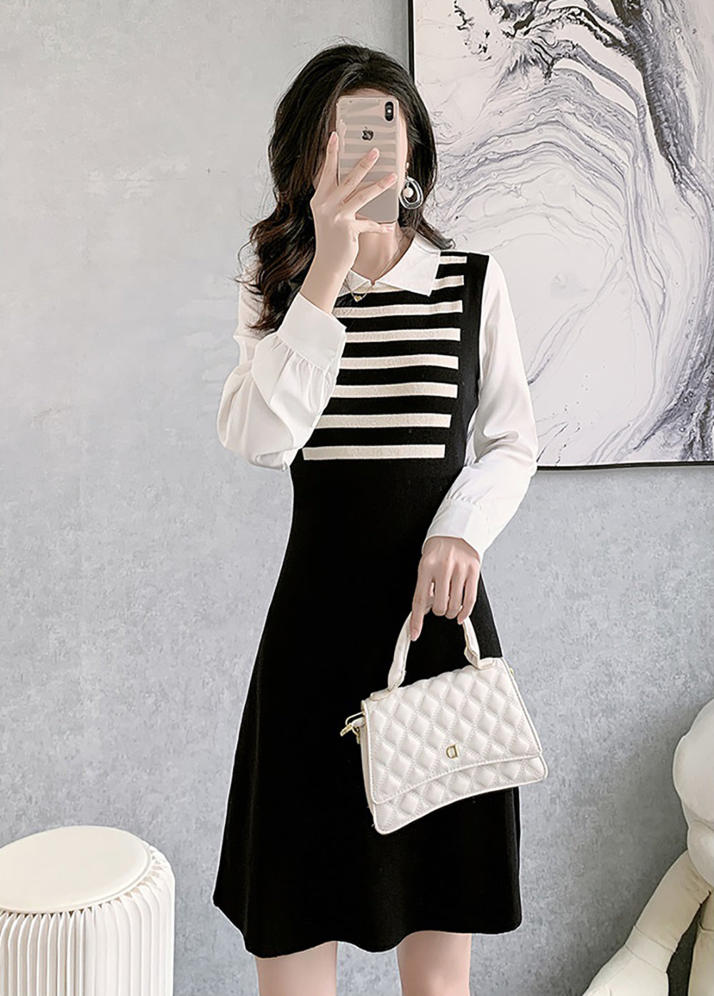 Women Striped Fit & Flare Dress