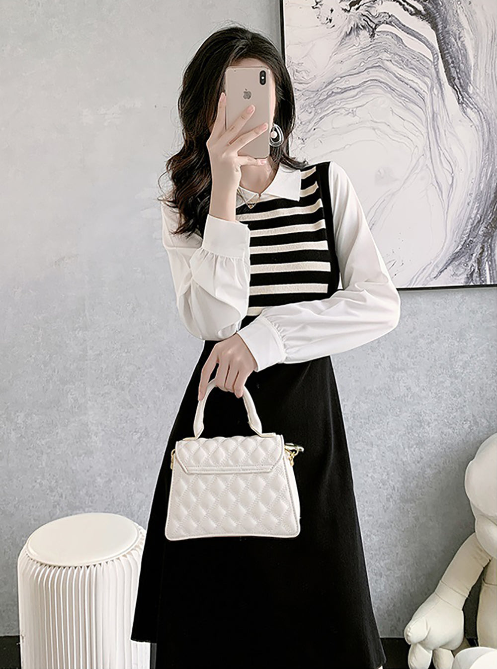 Women Striped Fit & Flare Dress