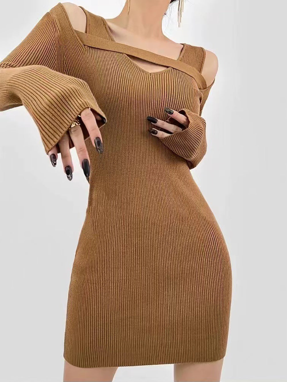 Women Round Neck Bodycon Dress