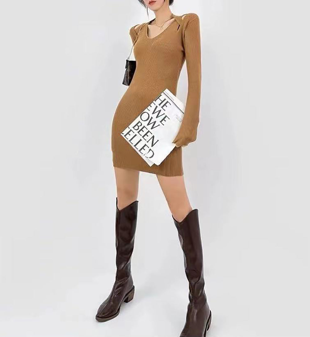 Women Round Neck Bodycon Dress