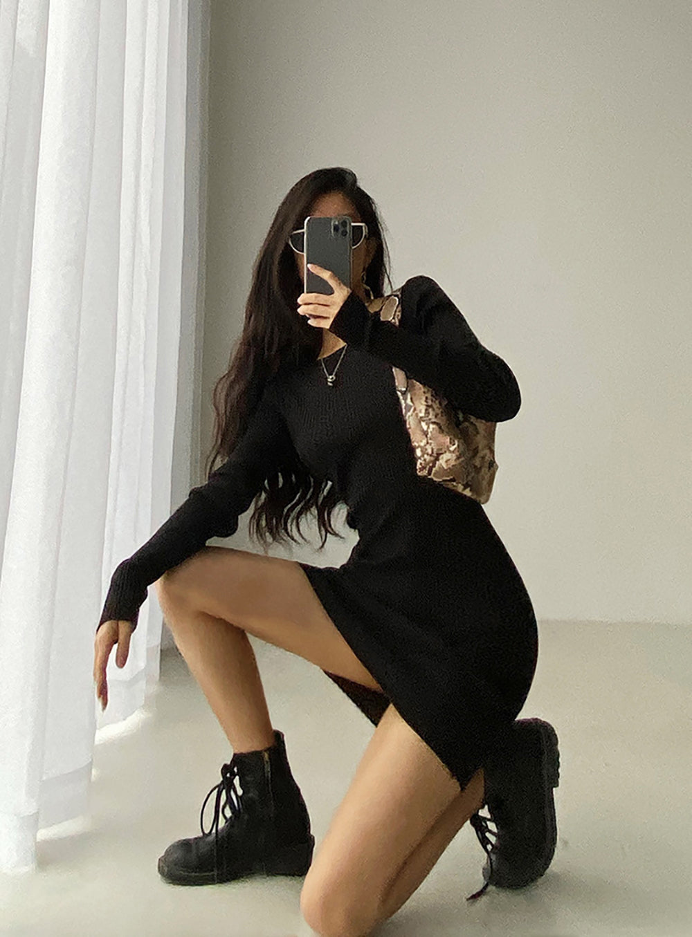 Solid Cutout Bodycon Dress