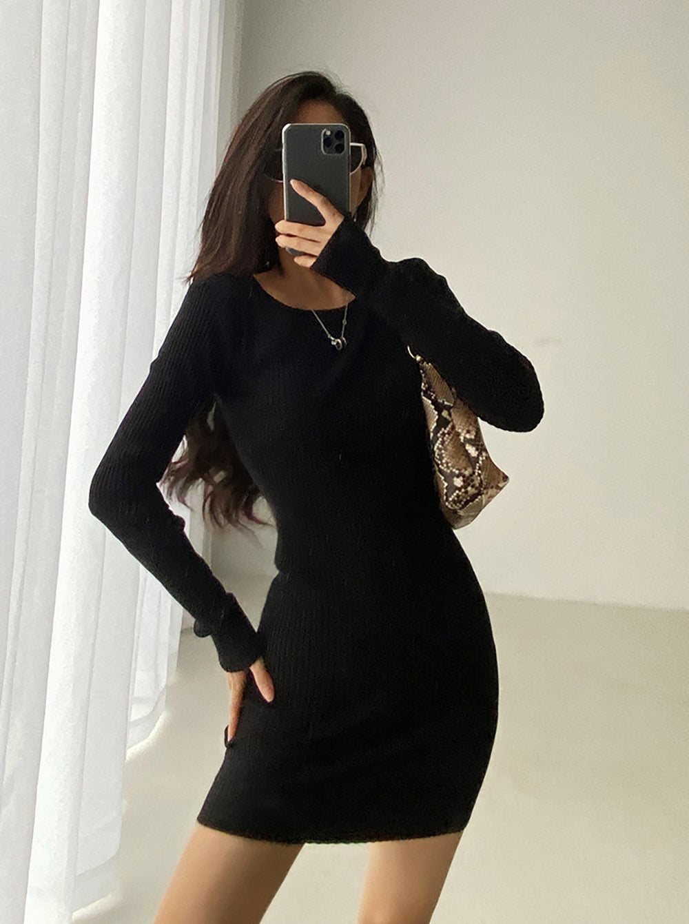 Solid Cutout Bodycon Dress