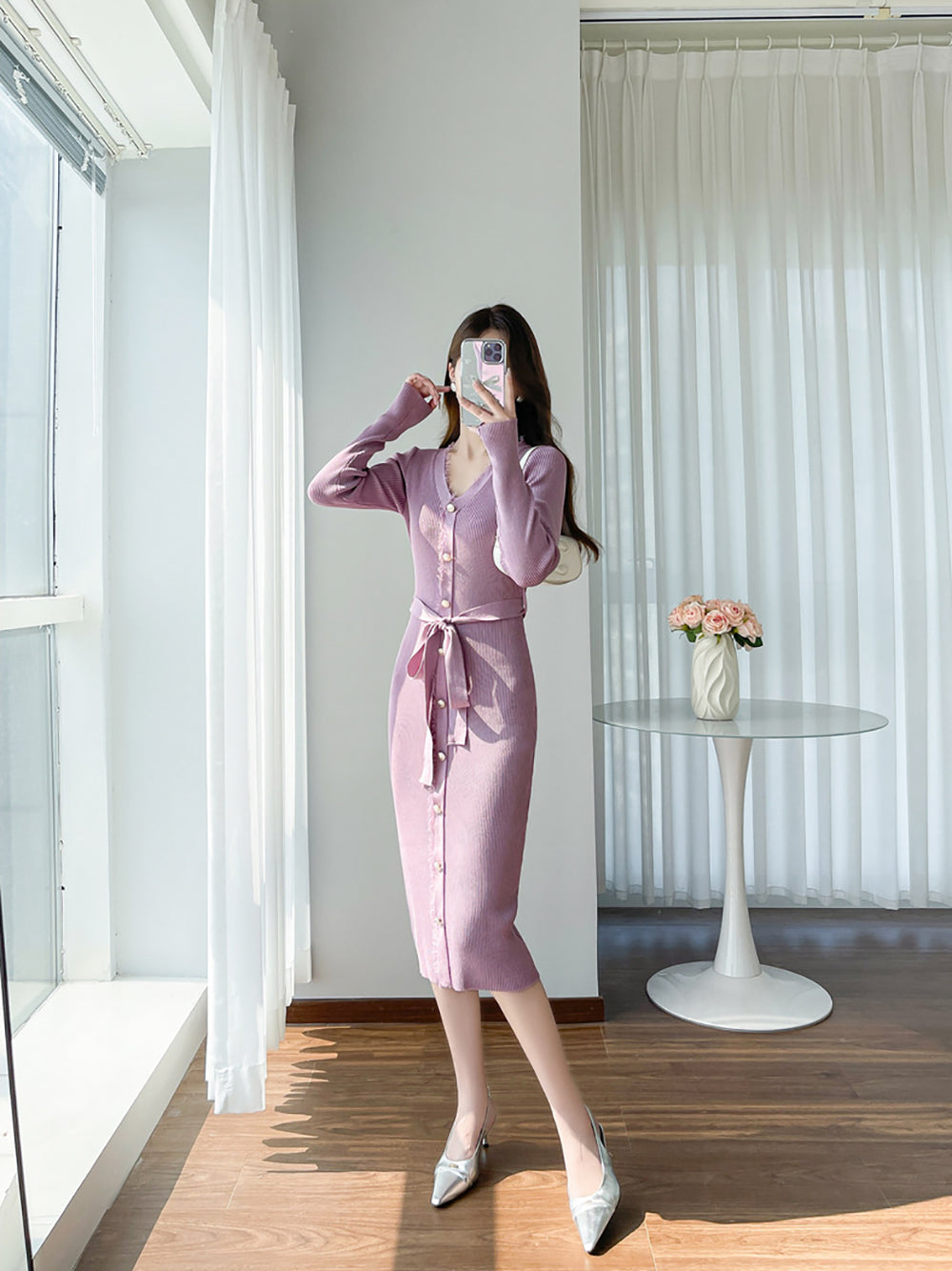 Women Bodycon Midi Dress