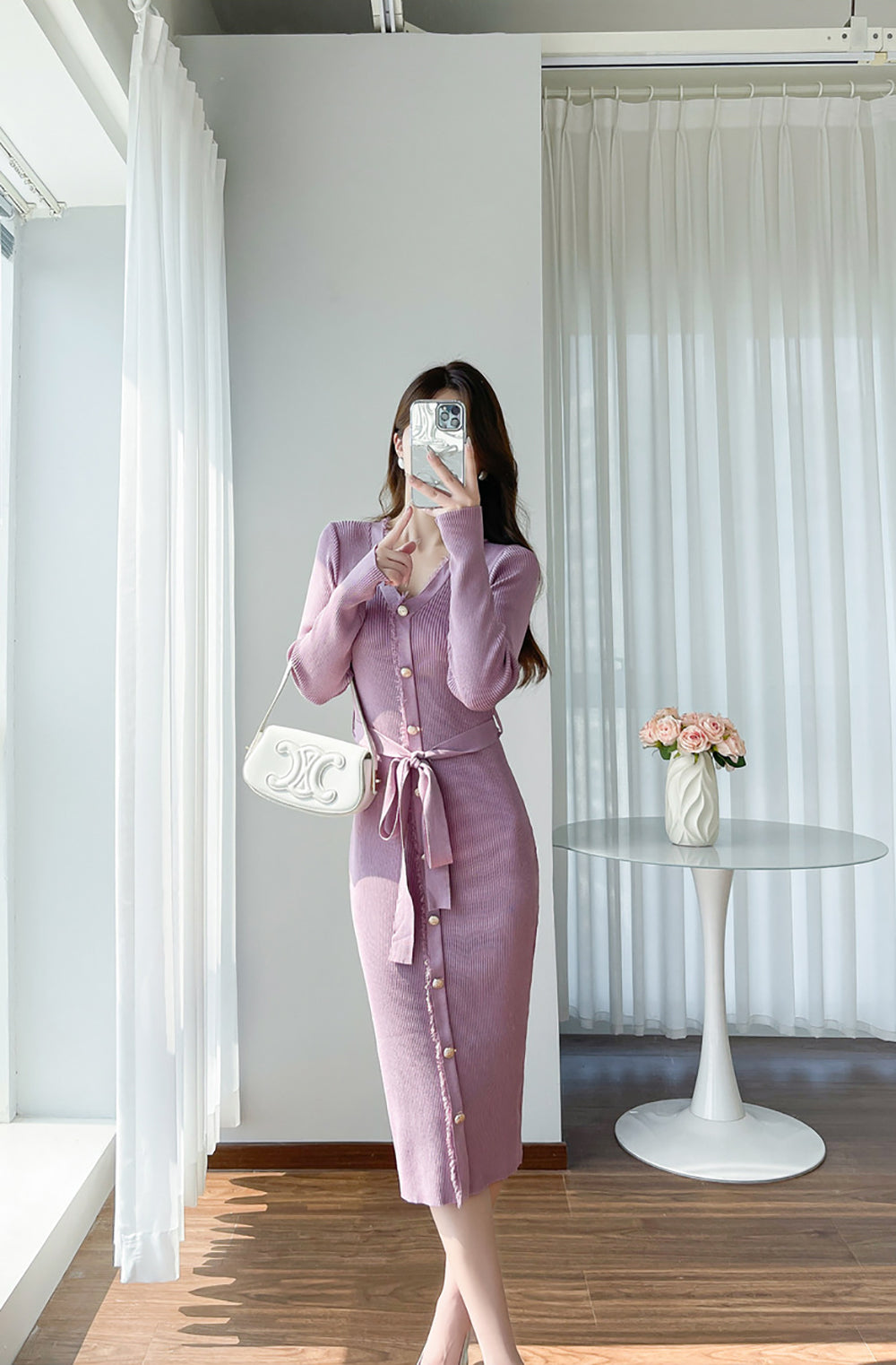 Women Bodycon Midi Dress