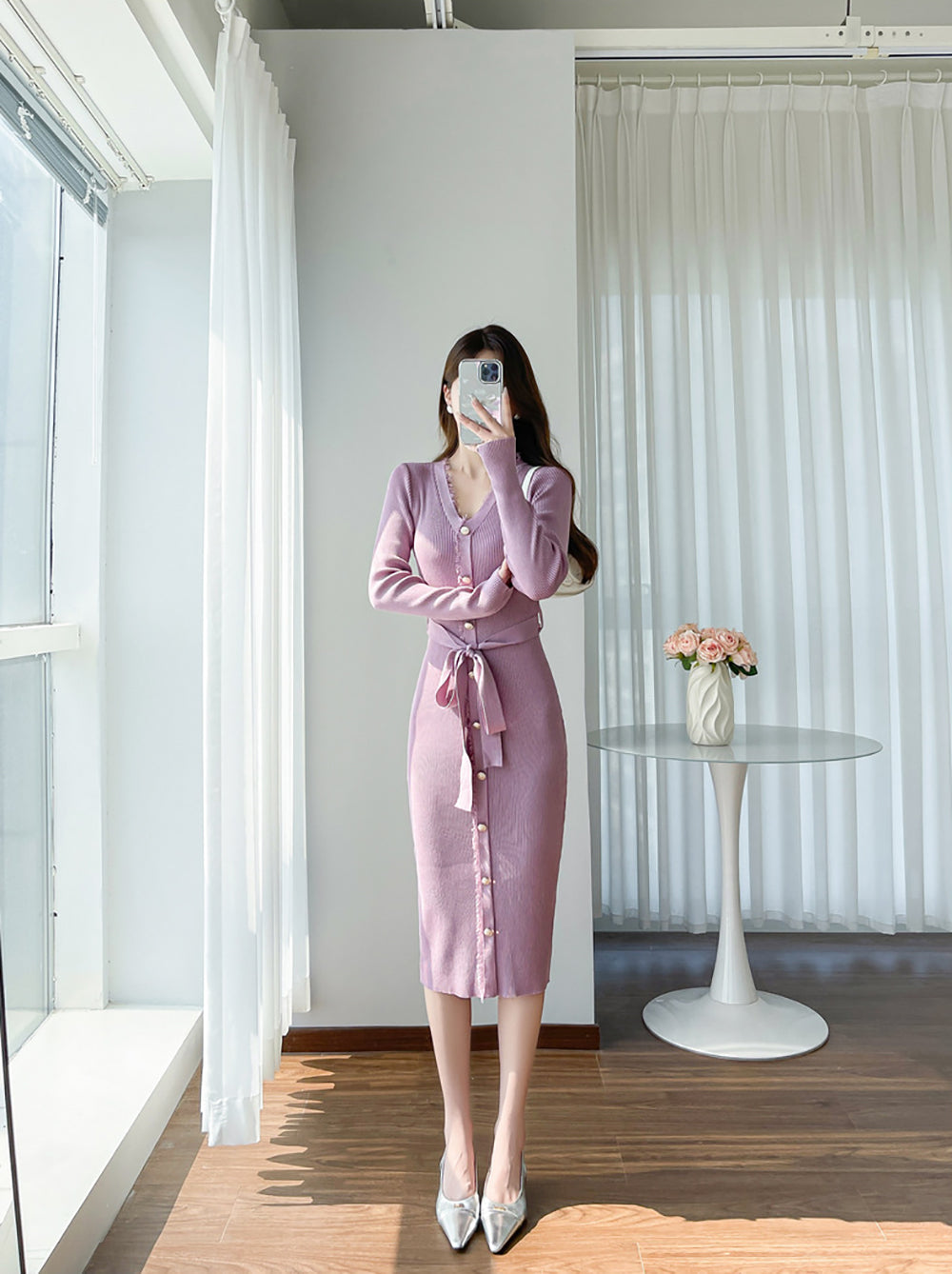 Women Bodycon Midi Dress