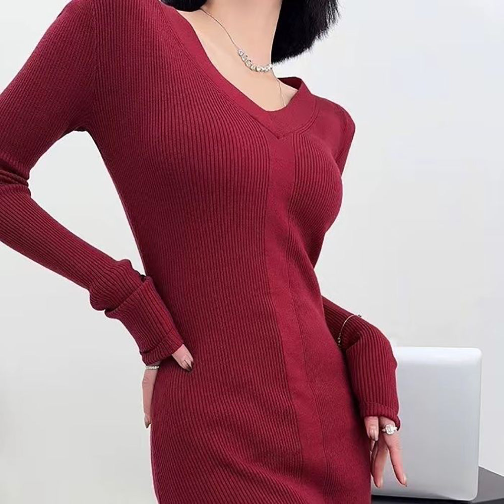 Women Solid Bodycon Maxi Dress
