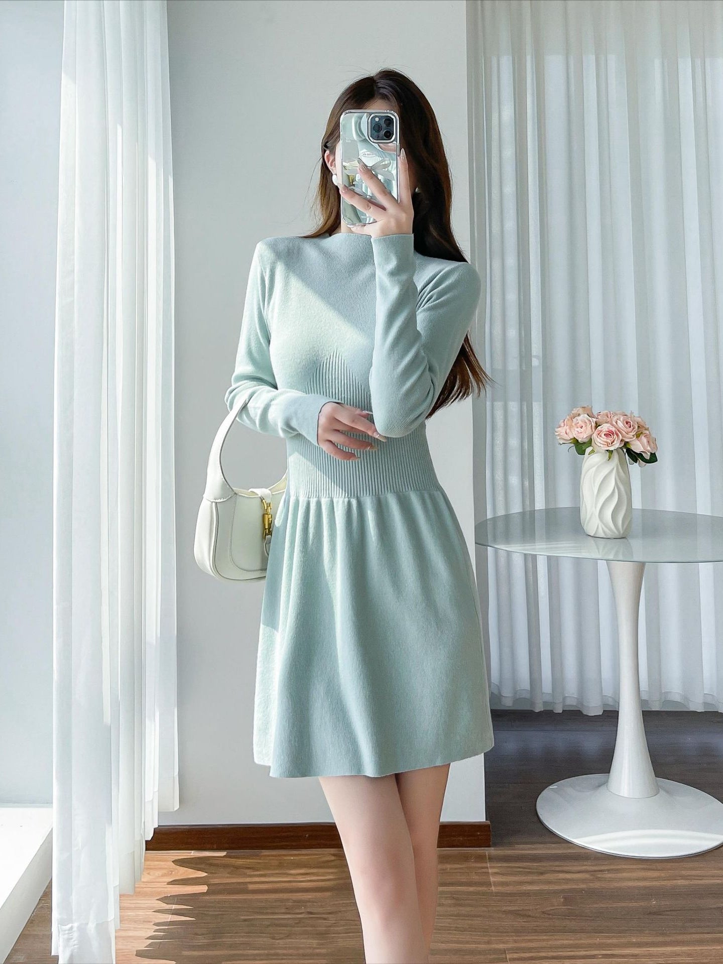 Women Boat Neck Fit & Flare Dress