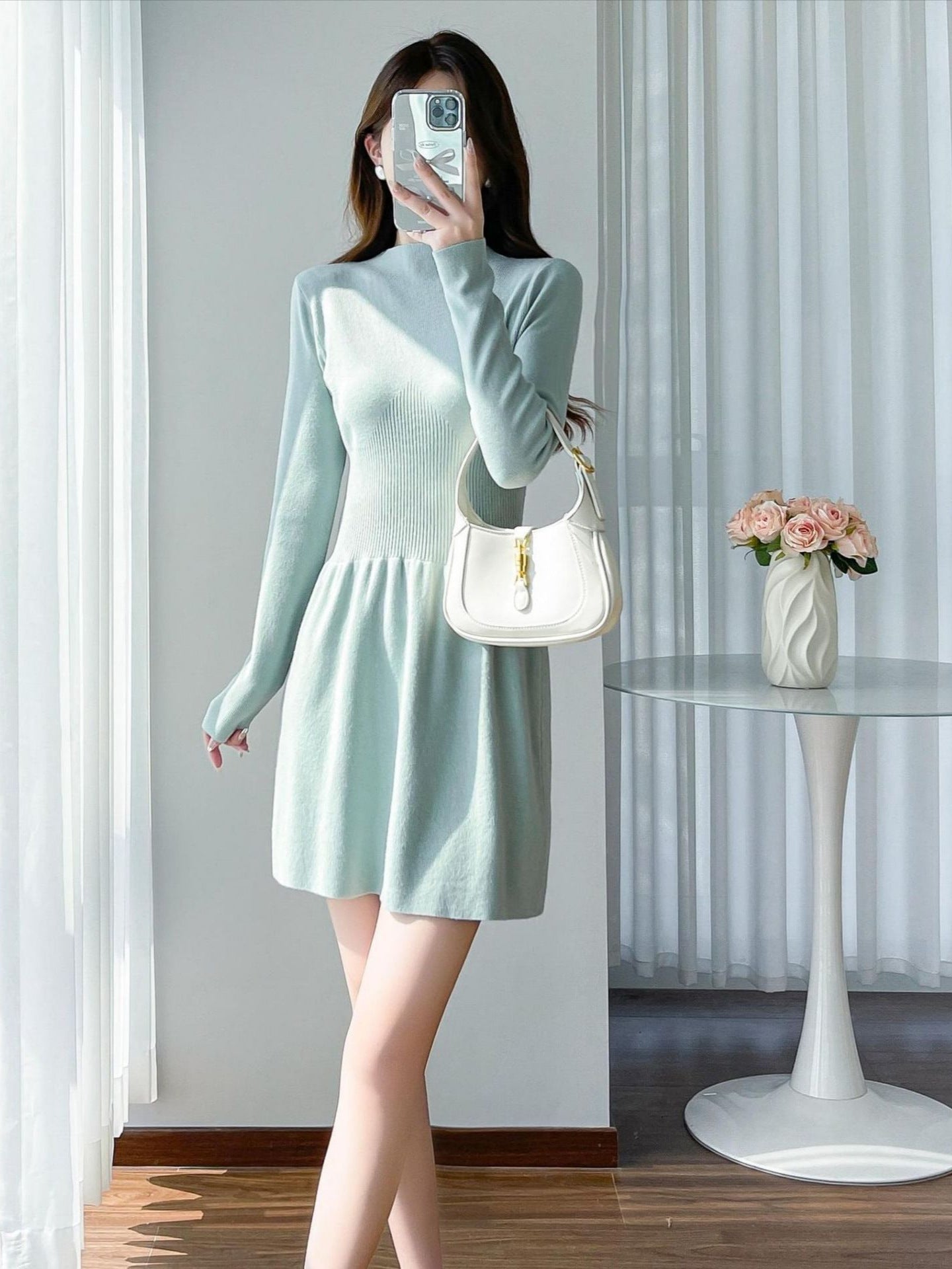 Women Boat Neck Fit & Flare Dress
