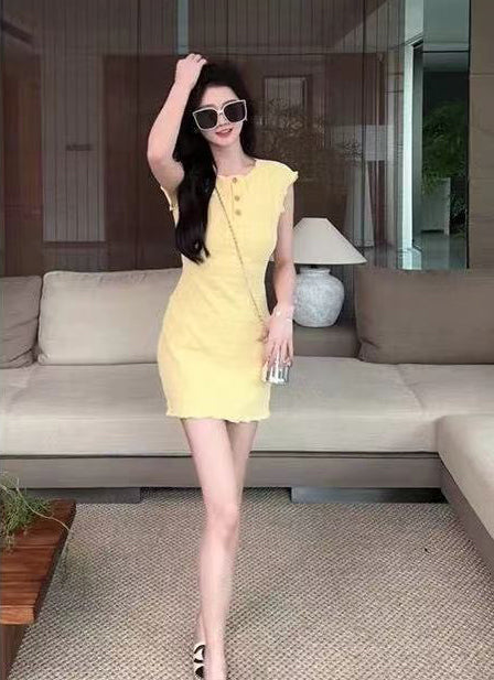 Cap Sleeves Sheath Mini Dress