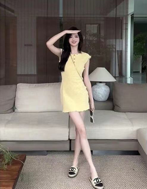 Cap Sleeves Sheath Mini Dress