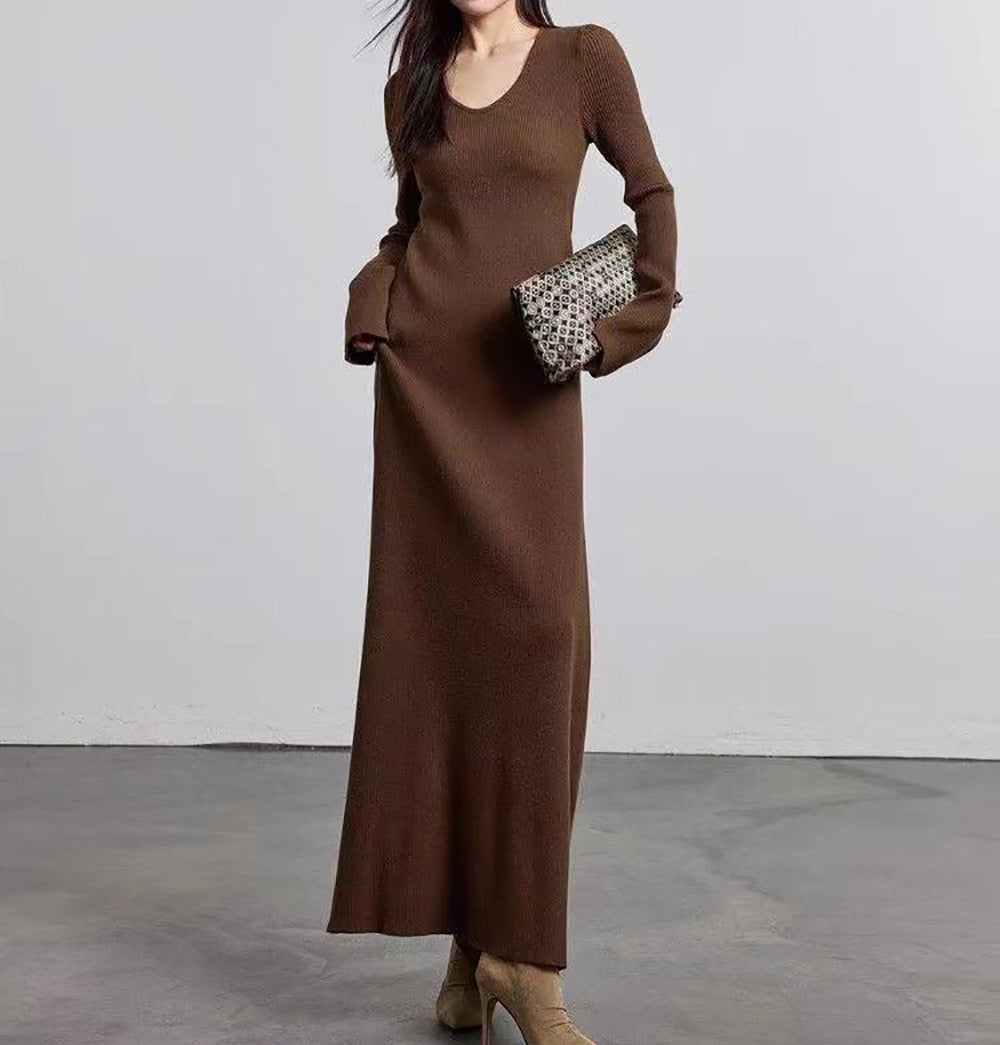 Women V-Neck Maxi Dress