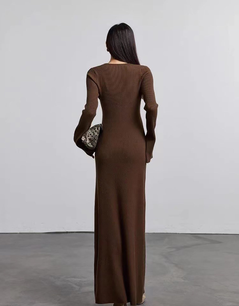 Women V-Neck Maxi Dress
