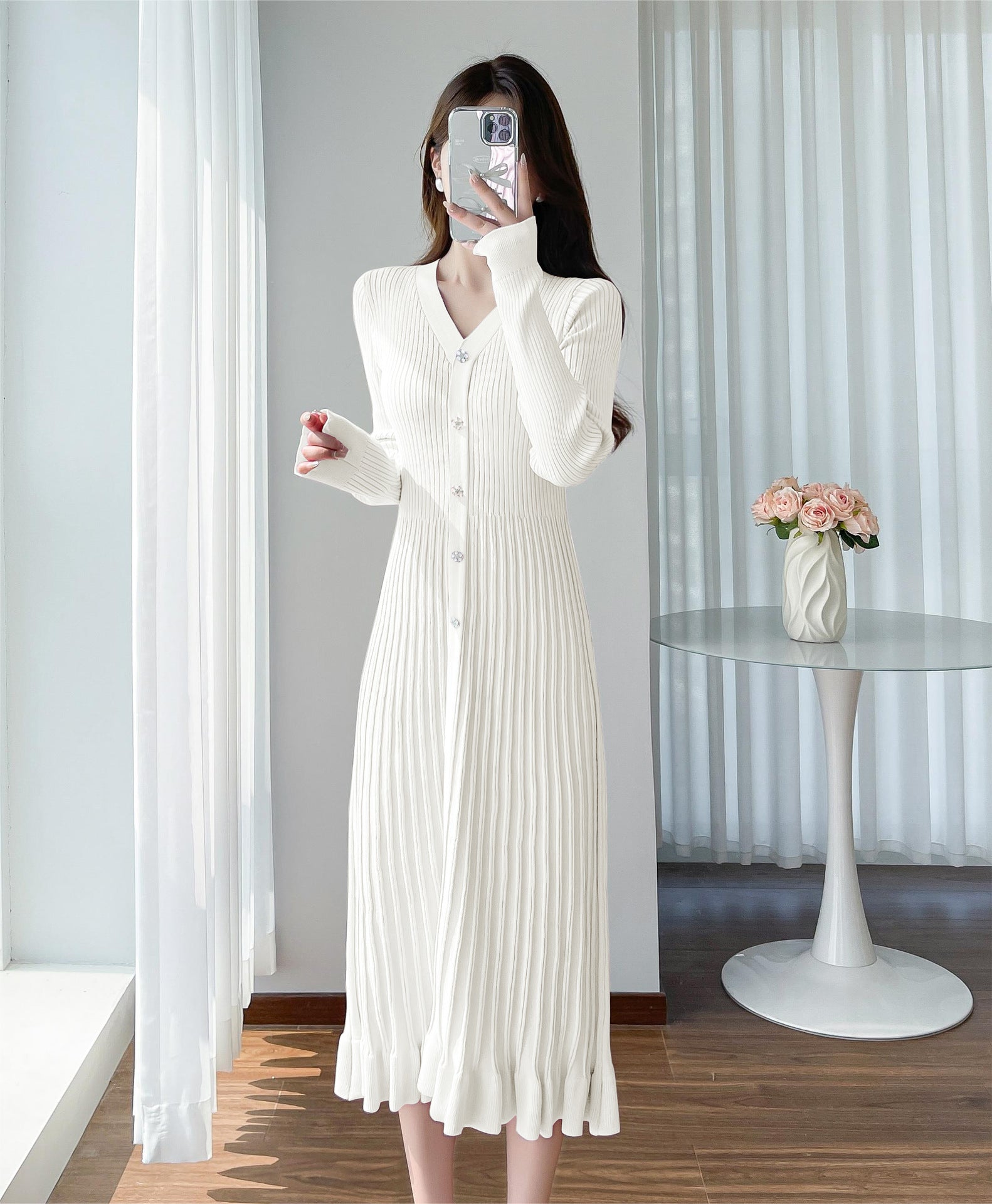 Women Fit & Flare Midi Dress
