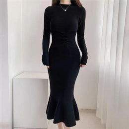 Women Ruched Bodycon Midi Dress