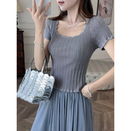 Women Ribbed Scoop Neck Regular Top