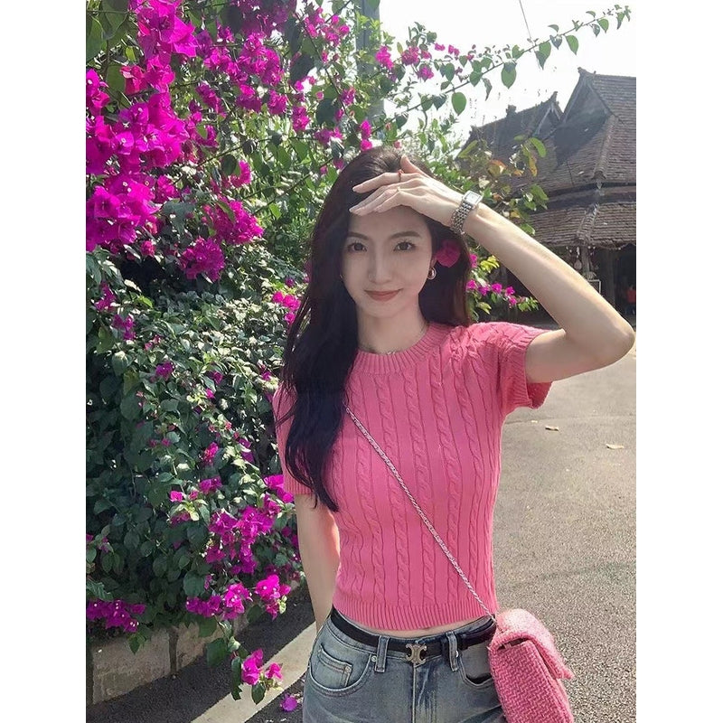Women Solid Round Neck Top