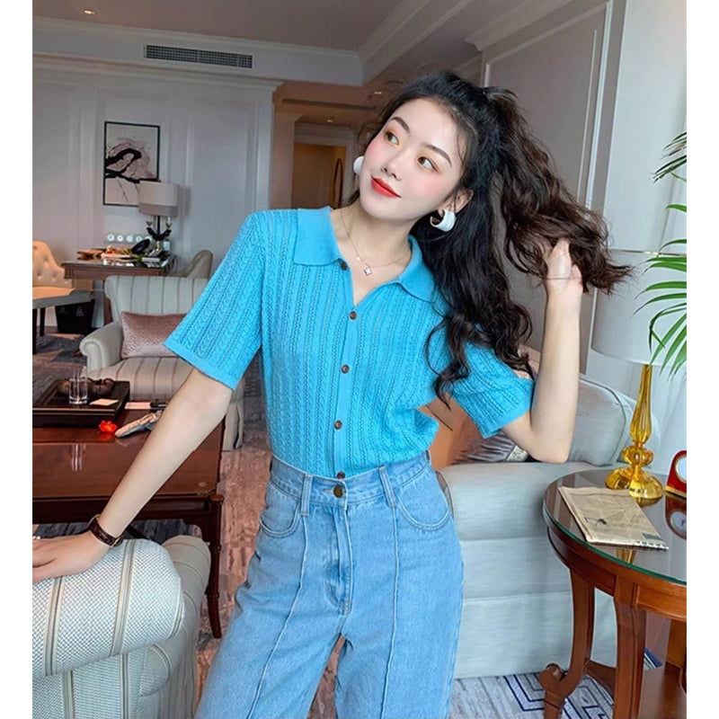 Women Solid Shirt Style Top