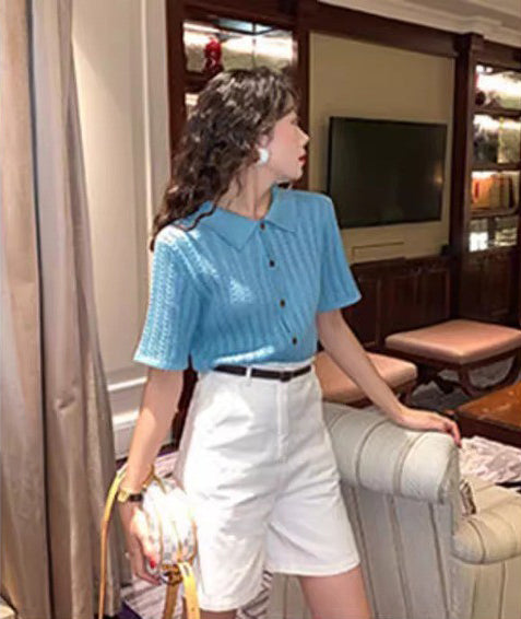 Women Solid Shirt Style Top