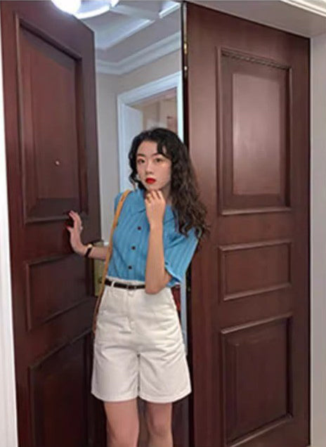 Women Solid Shirt Style Top