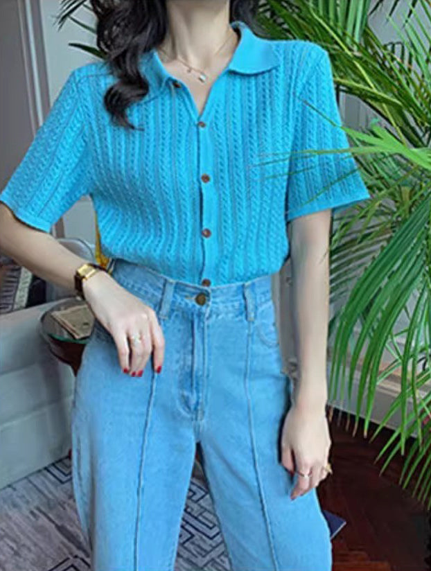 Women Solid Shirt Style Top