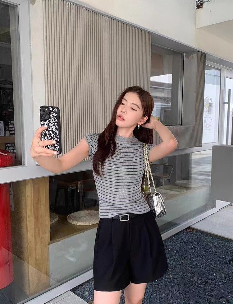Striped Fitted Top