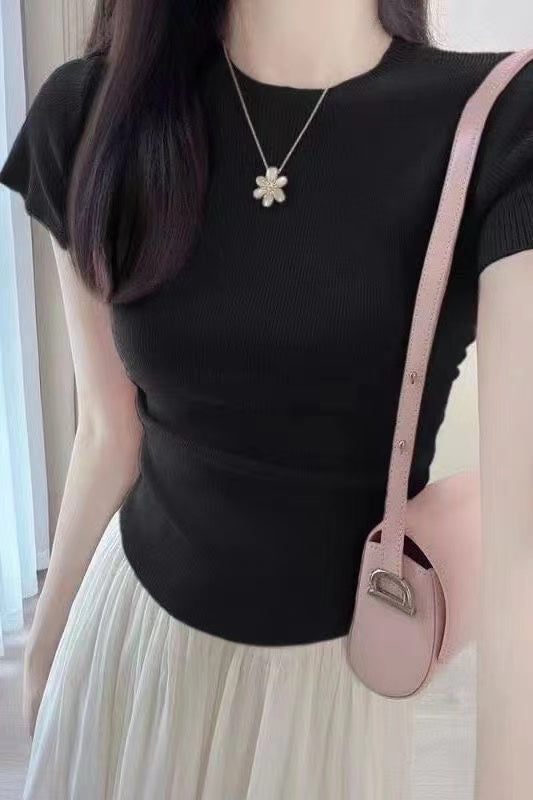 Women Solid Round Neck Regular Top