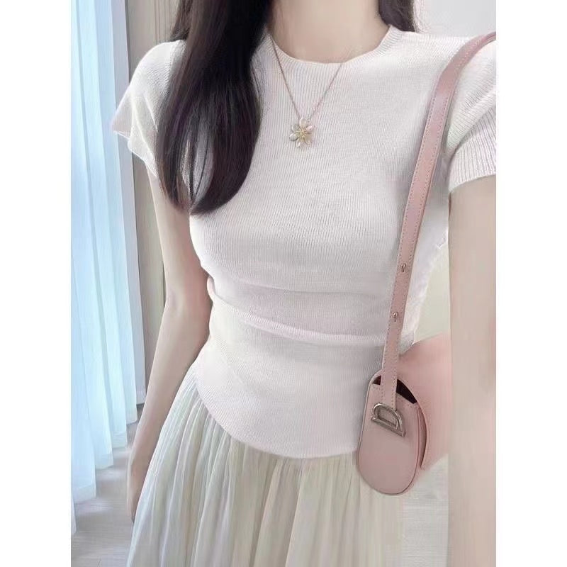 Ribbed Round Neck Top