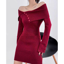 Women Off-Shoulder Bodycon Mini Dress
