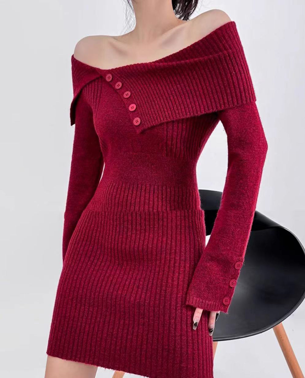 Women Off-Shoulder Bodycon Mini Dress