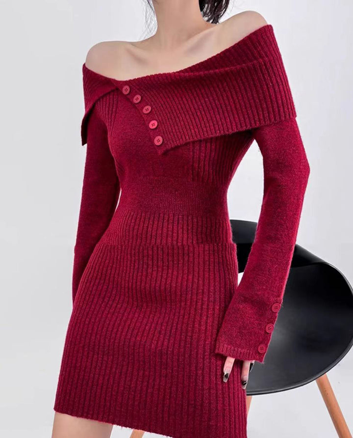 Women Off-Shoulder Bodycon Mini Dress
