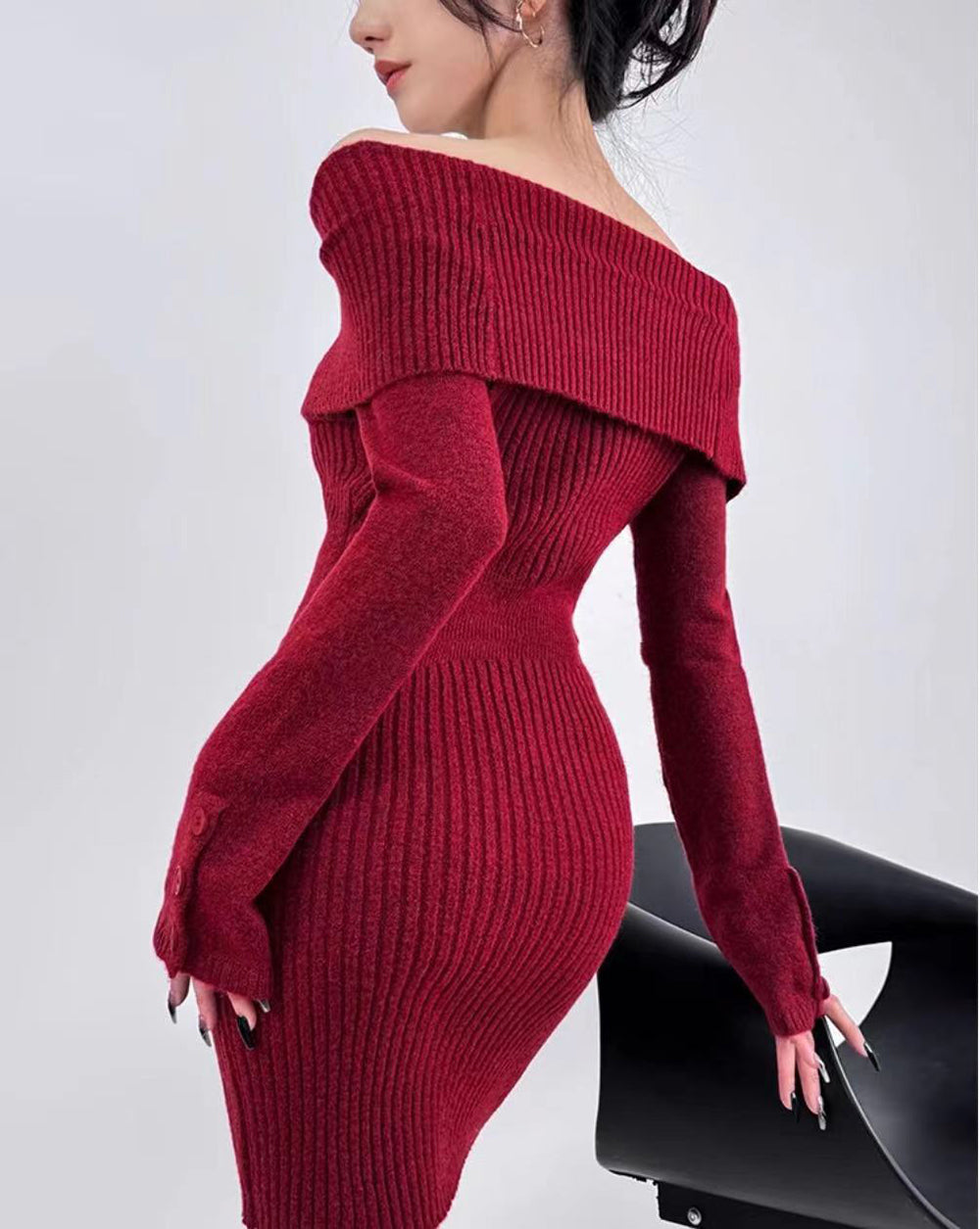 Women Off-Shoulder Bodycon Mini Dress